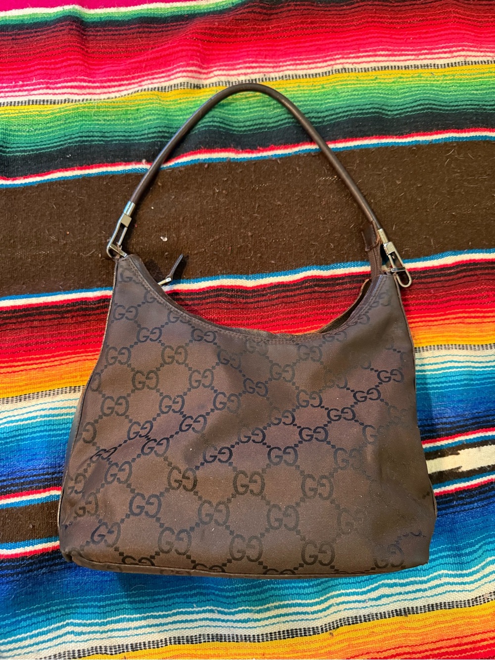 Classic GG-Pattern Brown Shoulder Bag